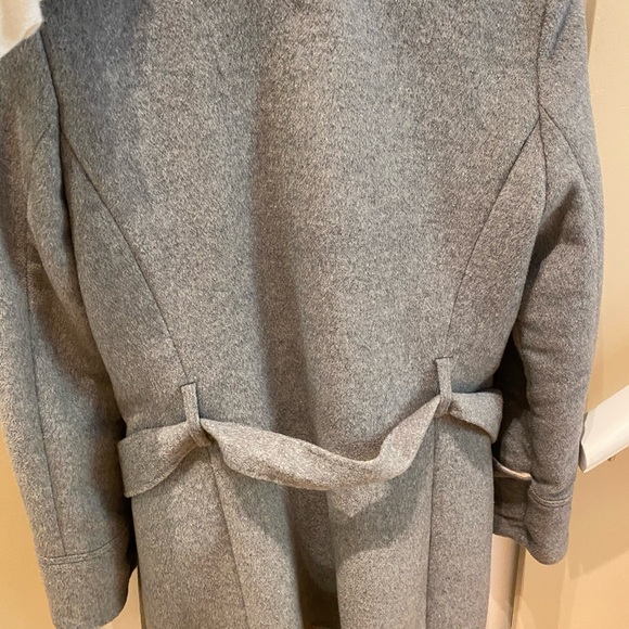 Laundry by Shelli seagal light gray heather wool blended women coat size small - Picture 2 of 5